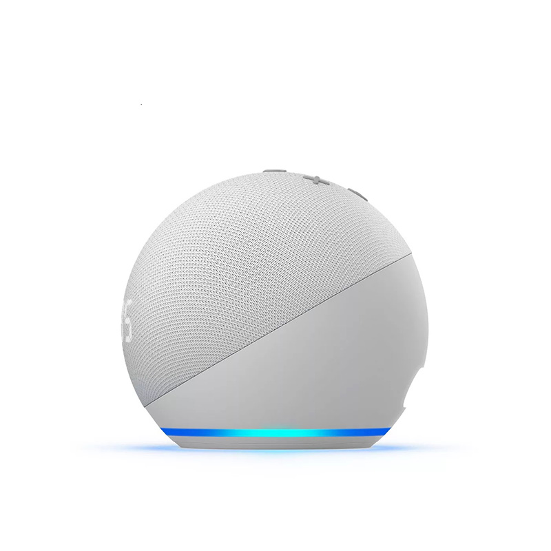 Amazon Echo Dot with Clock (4th Gen) Glacier White
